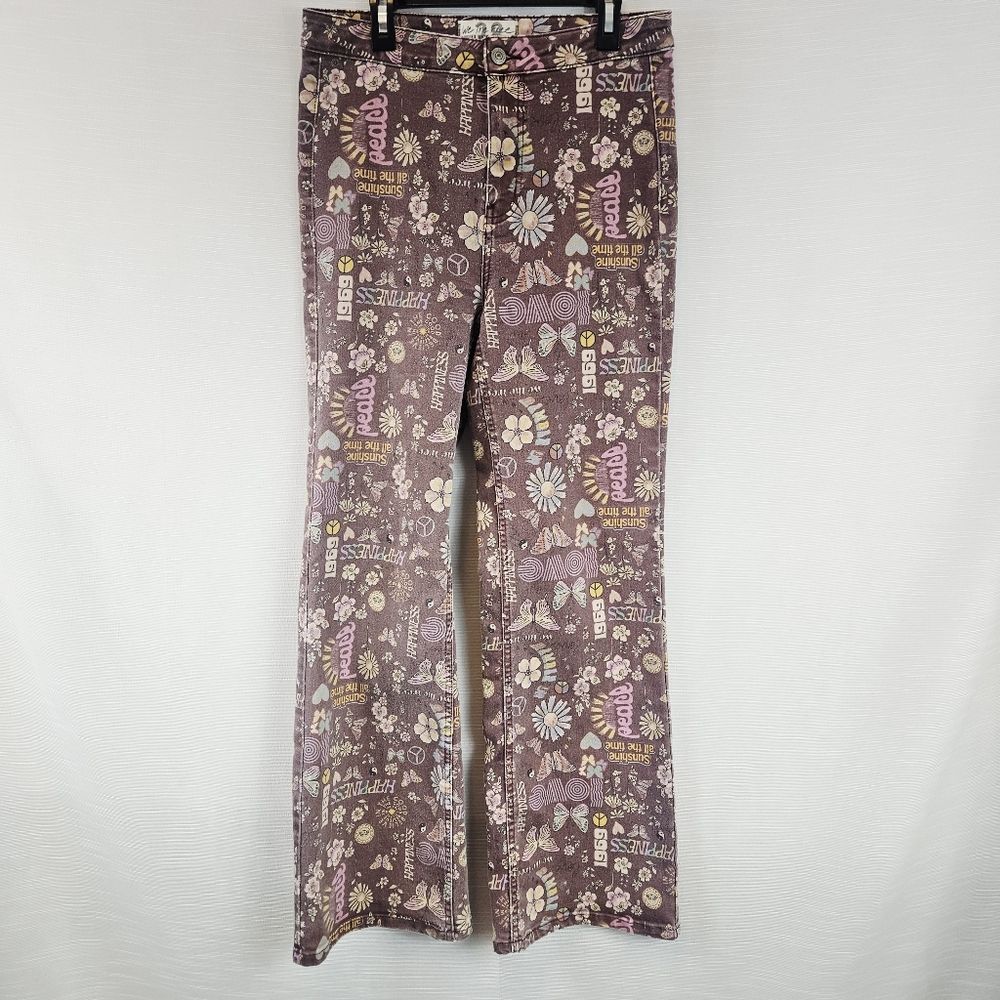 Free People We the Free Hippie Graphic Flare size 28